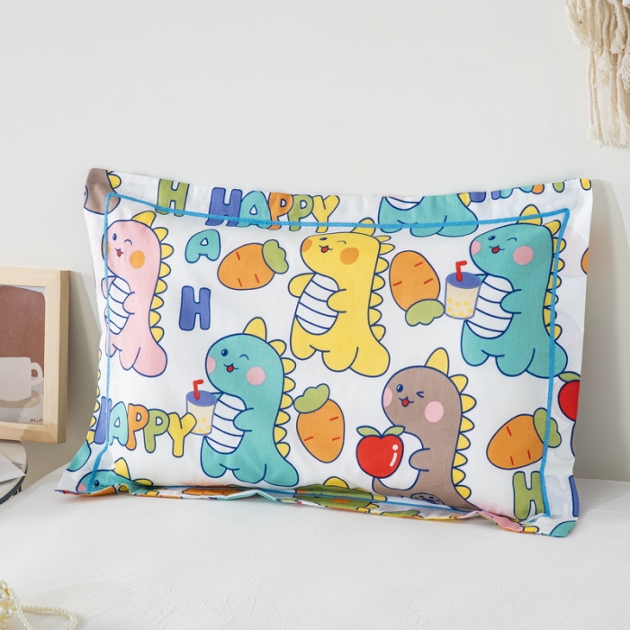 91家纺网 家纺一手货源 找家纺 （总）乐秀家纺 2024新款卡通全棉枕套儿童幼儿园枕头