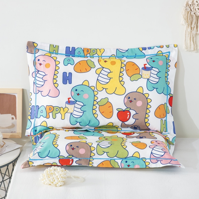 91家纺网 家纺一手货源 找家纺 （总）乐秀家纺 2024新款卡通全棉枕套儿童幼儿园枕头