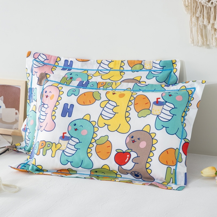 91家纺网 家纺一手货源 找家纺 （总）乐秀家纺 2024新款卡通全棉枕套儿童幼儿园枕头