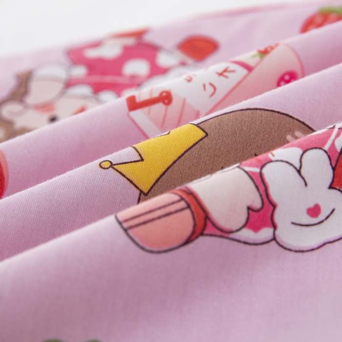 91家纺网 家纺一手货源 找家纺 乐秀家纺 2024新款卡通全棉枕套儿童幼儿园枕头 草莓女孩