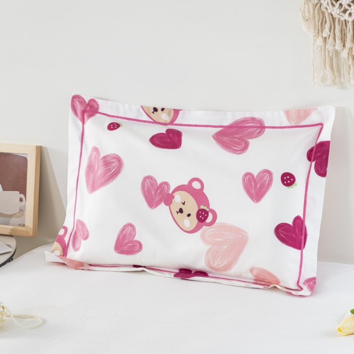 91家纺网 家纺一手货源 找家纺 乐秀家纺 2024新款卡通全棉枕套儿童幼儿园枕头 盛夏时光