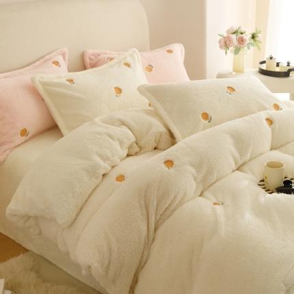 91家纺网 家纺一手货源 找家纺 （总）金奇达家纺 2024新款泰迪绒温暖郁金香小刺绣四件套