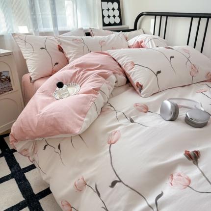 91家纺网 家纺一手货源 找家纺 （总）简宜家居 2025新款40支13070纯棉花卉系列四件套