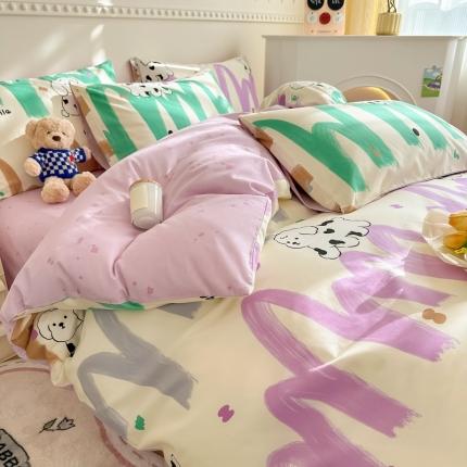 91家纺网 家纺一手货源 找家纺 （总）简宜家居 2025新款40支13070纯棉花卉系列四件套