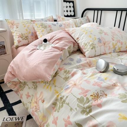 91家纺网 家纺一手货源 找家纺 （总）简宜家居 2025新款40支13070纯棉花卉系列四件套