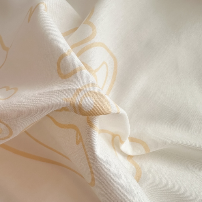 91家纺网 家纺一手货源 找家纺 简宜家居 2025新款40支13070纯棉花卉系列四件套 long-白