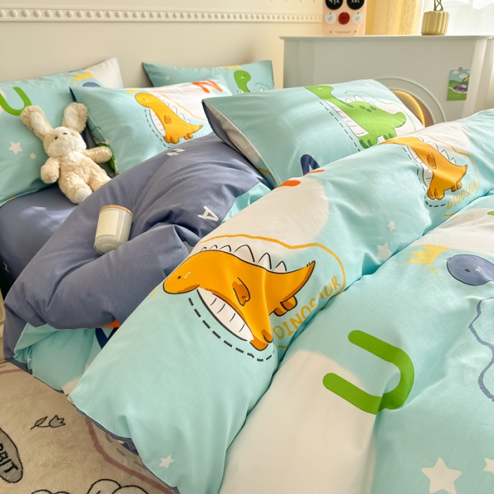 91家纺网 家纺一手货源 找家纺 简宜家居 2025新款40支13070纯棉花卉系列四件套 海洋霸主