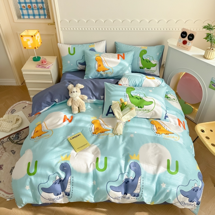 91家纺网 家纺一手货源 找家纺 简宜家居 2025新款40支13070纯棉花卉系列四件套 海洋霸主