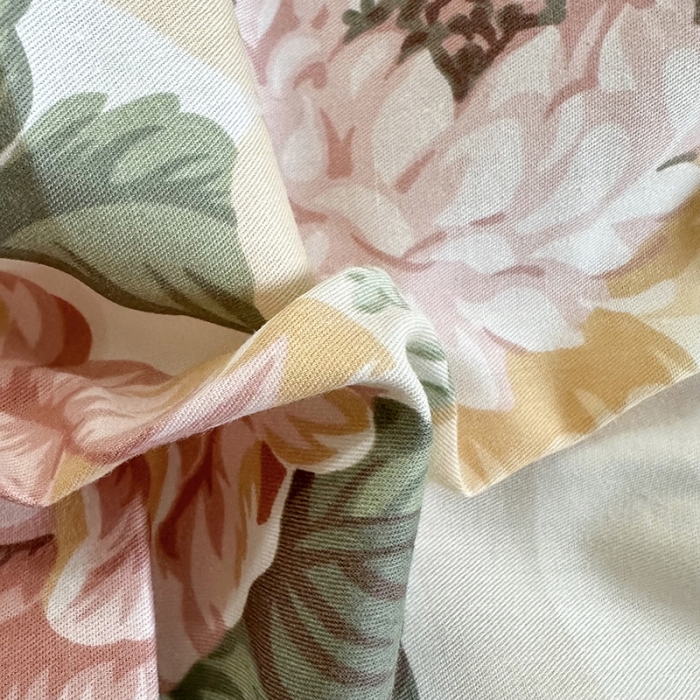 91家纺网 家纺一手货源 找家纺 简宜家居 2025新款40支13070纯棉花卉系列四件套 菊逸