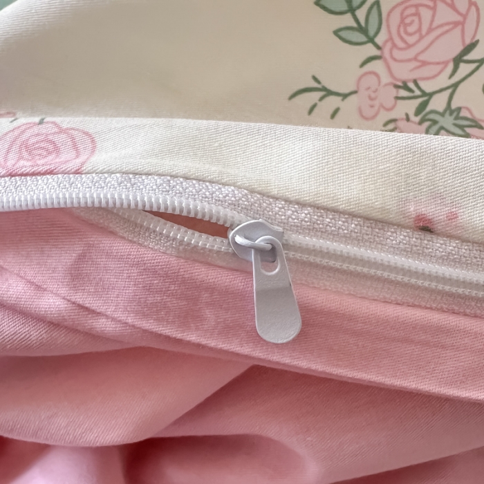 91家纺网 家纺一手货源 找家纺 简宜家居 2025新款40支13070纯棉花卉系列四件套 相思粉