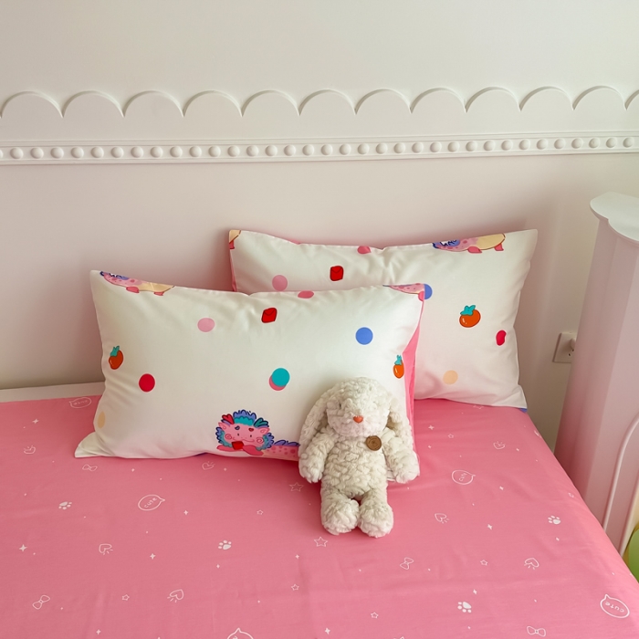 91家纺网 家纺一手货源 找家纺 简宜家居 2025新款40支13070纯棉花卉系列四件套 悠哉龙