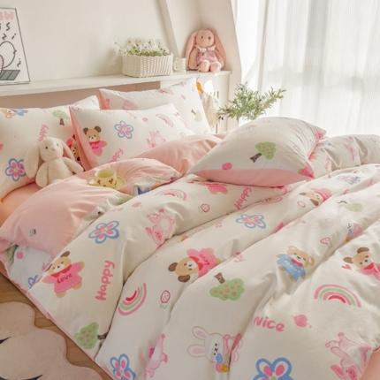 91家纺网 家纺一手货源 找家纺 （总）简宜家居 2025新款40支13070纯棉卡通系列四件套