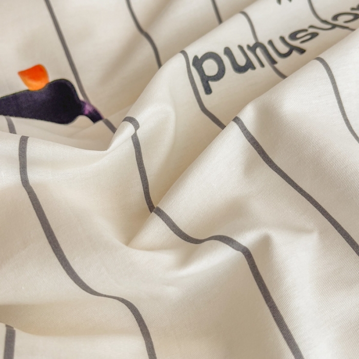 91家纺网 家纺一手货源 找家纺 简宜家居 2025新款40支13070纯棉卡通系列四件套 呆萌腊肠