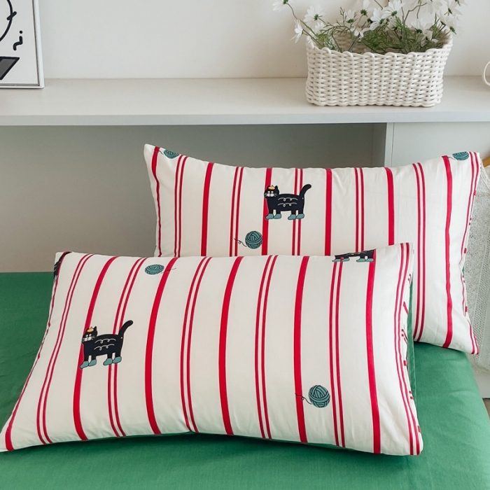 91家纺网 家纺一手货源 找家纺 简宜家居 2025新款40支13070纯棉卡通系列四件套 动漫哈基米