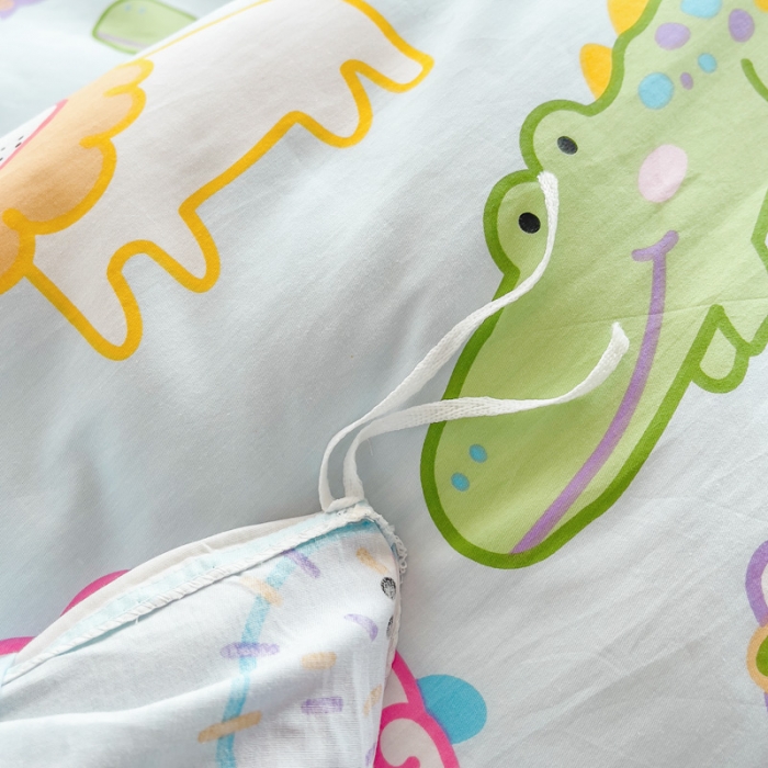 91家纺网 家纺一手货源 找家纺 简宜家居 2025新款40支13070纯棉卡通系列四件套 动物乐园