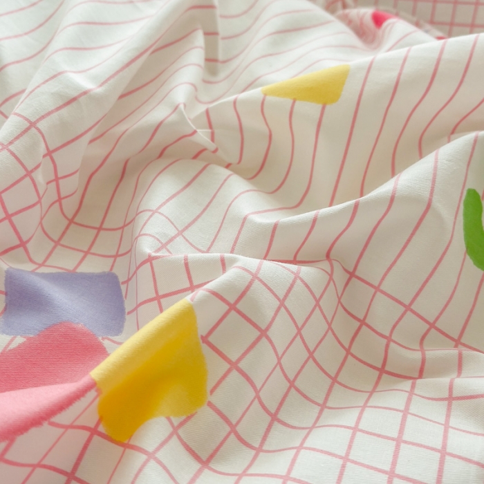 91家纺网 家纺一手货源 找家纺 简宜家居 2025新款40支13070纯棉卡通系列四件套 多彩空间