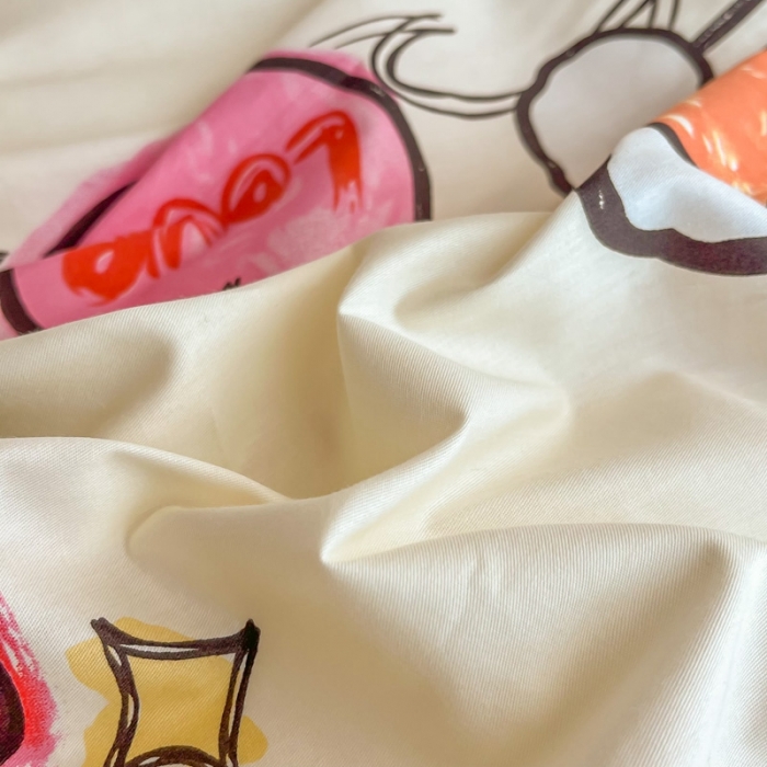 91家纺网 家纺一手货源 找家纺 简宜家居 2025新款40支13070纯棉卡通系列四件套 趣味小熊