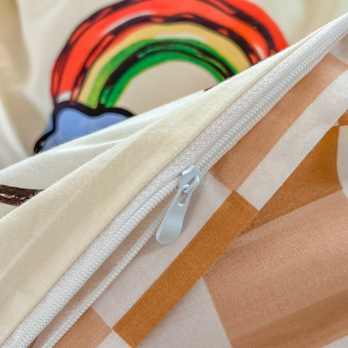 91家纺网 家纺一手货源 找家纺 简宜家居 2025新款40支13070纯棉卡通系列四件套 趣味小熊