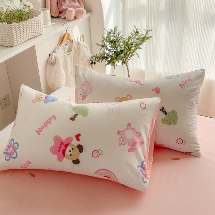 91家纺网 家纺一手货源 找家纺 简宜家居 2025新款40支13070纯棉卡通系列四件套 时之恋人