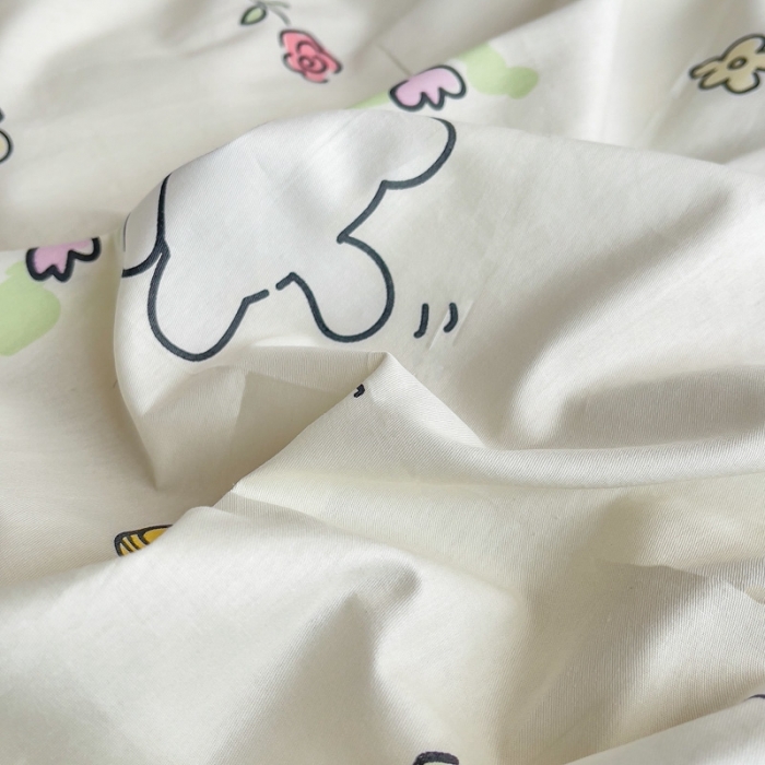 91家纺网 家纺一手货源 找家纺 简宜家居 2025新款40支13070纯棉卡通系列四件套 田园乐宠