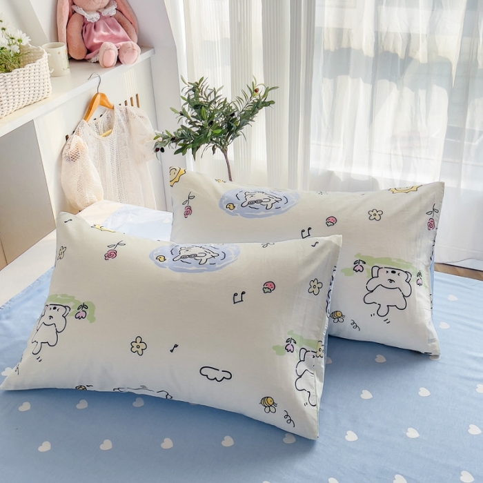 91家纺网 家纺一手货源 找家纺 简宜家居 2025新款40支13070纯棉卡通系列四件套 田园乐宠