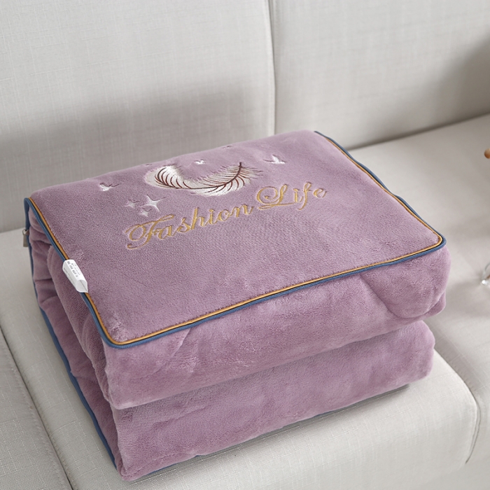 91家纺网 家纺一手货源 找家纺 （总）照世 2024新款牛奶绒飞羽抱枕被