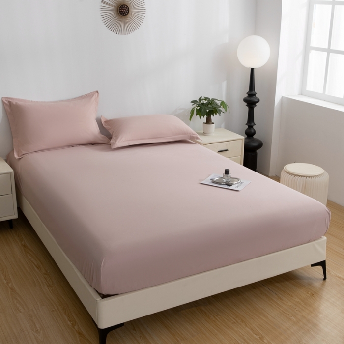 91家纺网 家纺一手货源 找家纺 宇淳国际 隔尿防水单床笠2025床罩三件套 枕套 外贸跨境电商亚马逊速卖通欧美尺寸，特殊尺寸可定制 浅粉