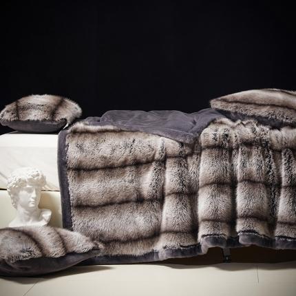 总 超柔仿狐狸毛皮草毛毯被冬季加厚盖毯特厚拉舍尔铺床毯子沙发床上