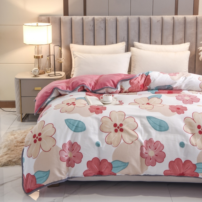 91家纺网 家纺一手货源 找家纺 （总）琪琪阁家纺 2022新款全棉加牛奶绒系列单被套