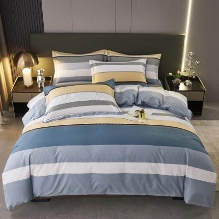 91家纺网 家纺一手货源 找家纺 名优家纺 新款13374全棉印花四件套 休闲时光