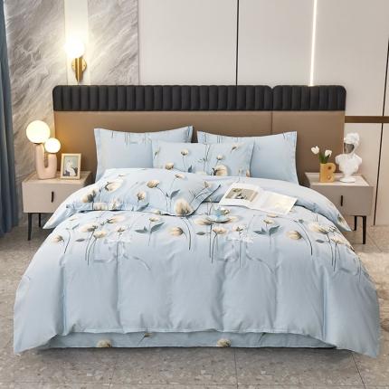 名优家纺 新款13374全棉印花四件套 露华浓