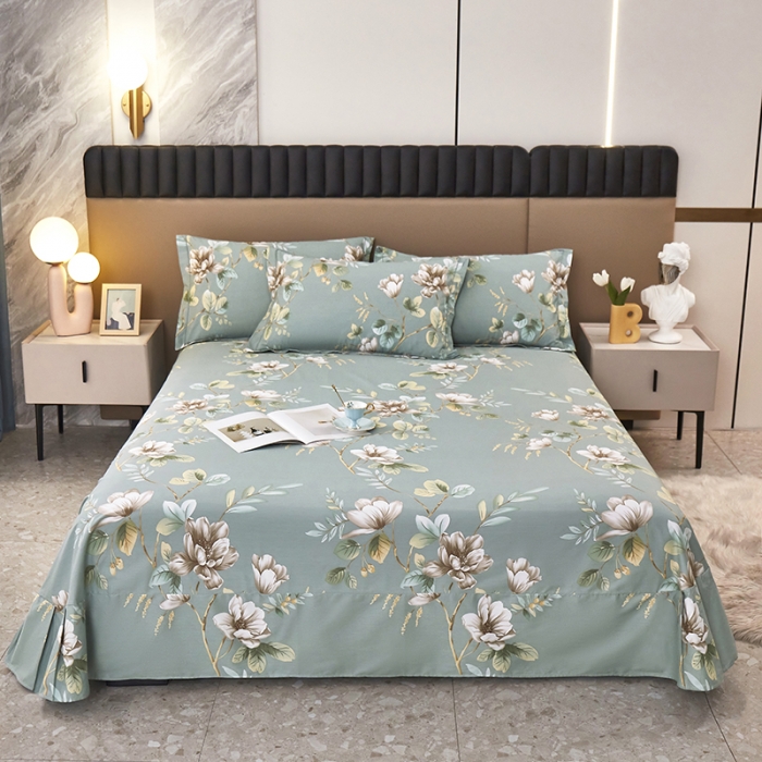 91家纺网 家纺一手货源 找家纺 名优家纺 新款13374全棉印花系列单床单支持一件定制 花墨奇缘