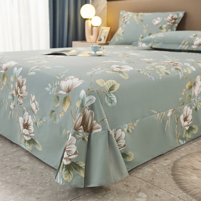 91家纺网 家纺一手货源 找家纺 名优家纺 新款13374全棉印花系列单床单支持一件定制 花墨奇缘