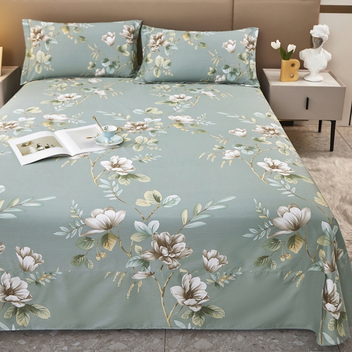 91家纺网 家纺一手货源 找家纺 名优家纺 新款13374全棉印花系列单床单支持一件定制 花墨奇缘