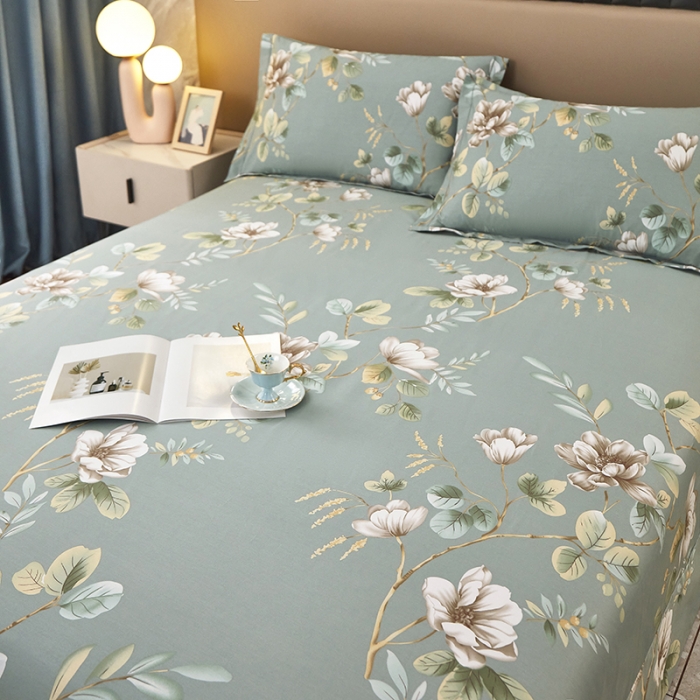 91家纺网 家纺一手货源 找家纺 名优家纺 新款13374全棉印花系列单床单支持一件定制 花墨奇缘