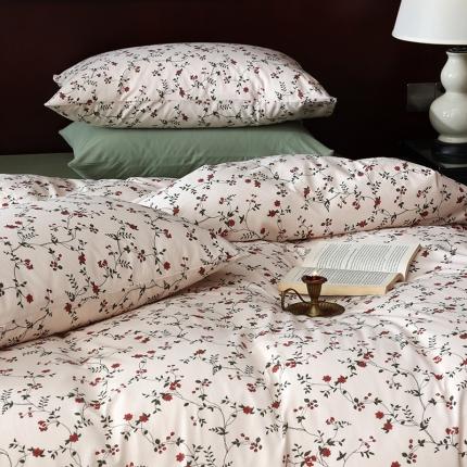 91家纺网 家纺一手货源 找家纺 （总）绫韵家纺 2024春夏全棉针织棉软绵绵纯棉碎花系列四件套