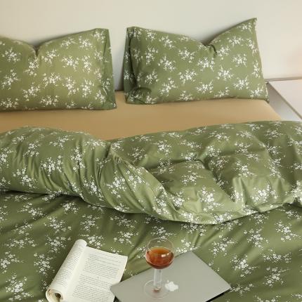 91家纺网 家纺一手货源 找家纺 （总）绫韵家纺 2024春夏全棉针织棉软绵绵纯棉碎花系列四件套