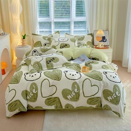 91家纺网 家纺一手货源 找家纺 （总）好亿来 2025新款植物羊绒加厚斜纹磨毛四件套