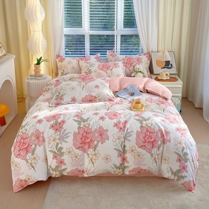 91家纺网 家纺一手货源 找家纺 （总）好亿来 2025新款植物羊绒加厚斜纹磨毛四件套