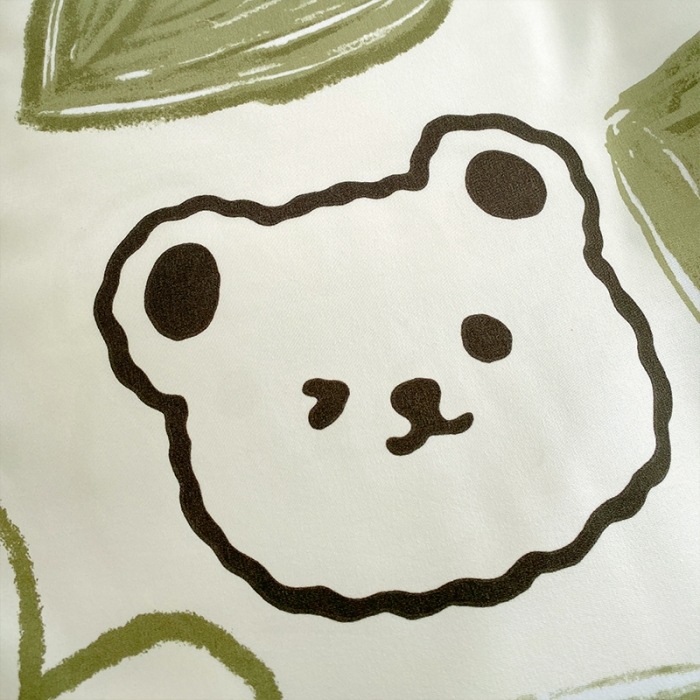 91家纺网 家纺一手货源 找家纺 好亿来 2025新款植物羊绒加厚斜纹磨毛四件套爱心熊