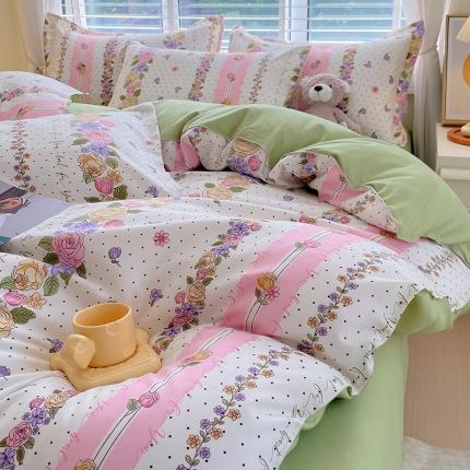 好亿来 2025新款植物羊绒加厚斜纹磨毛四件套晨慕间