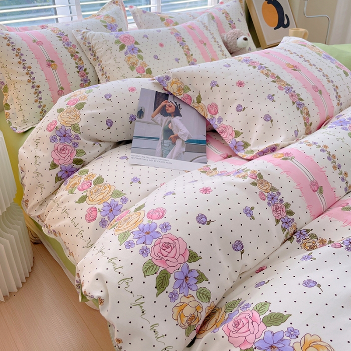 91家纺网 家纺一手货源 找家纺 好亿来 2025新款植物羊绒加厚斜纹磨毛四件套晨慕间