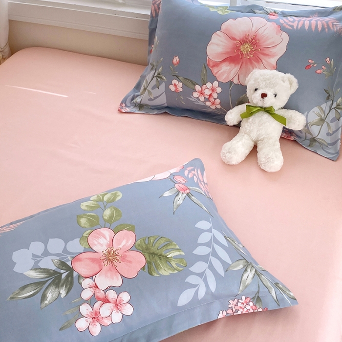 91家纺网 家纺一手货源 找家纺 好亿来 2025新款植物羊绒加厚斜纹磨毛四件套蓝菲琳