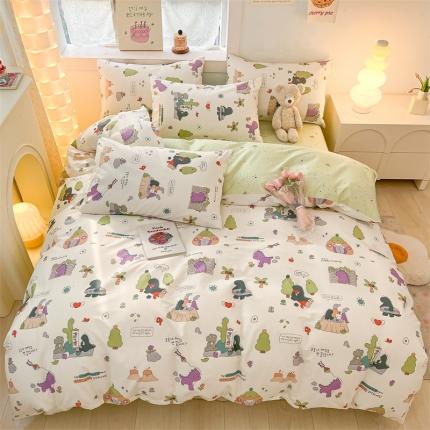 91家纺网 家纺一手货源 找家纺 （总）曼之夏 2024新款13372全棉印花单被套