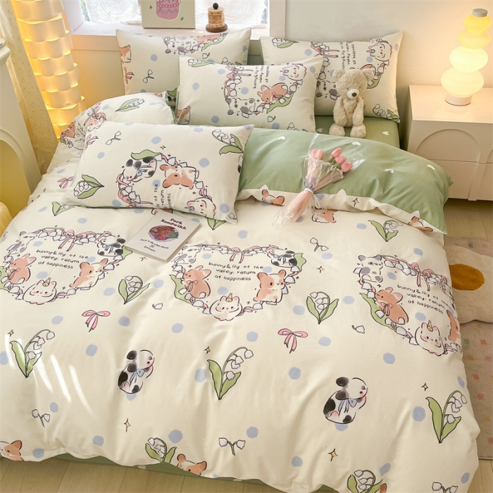 91家纺网 家纺一手货源 找家纺 曼之夏 2024新款13372全棉印花单被套 绯云