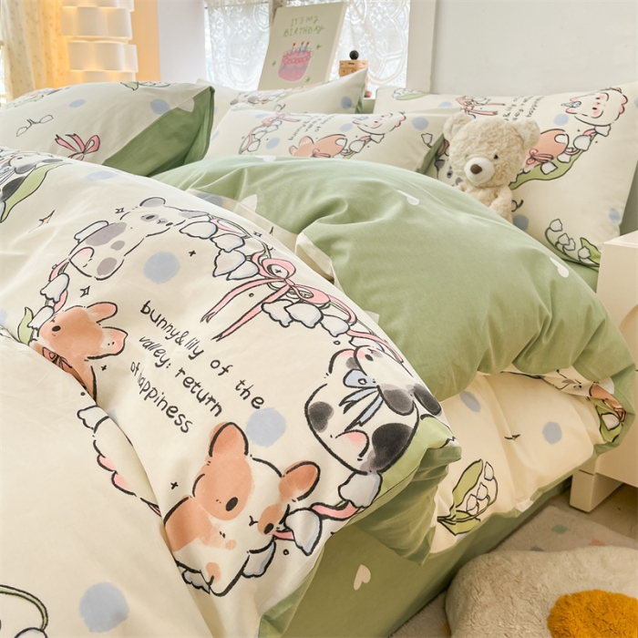 91家纺网 家纺一手货源 找家纺 曼之夏 2024新款13372全棉印花单被套 绯云