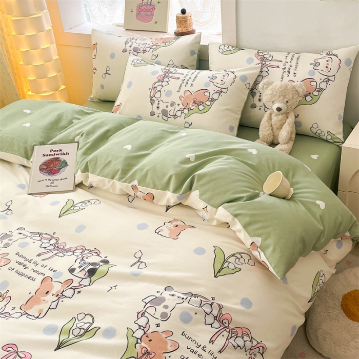 91家纺网 家纺一手货源 找家纺 曼之夏 2024新款13372全棉印花单被套 绯云