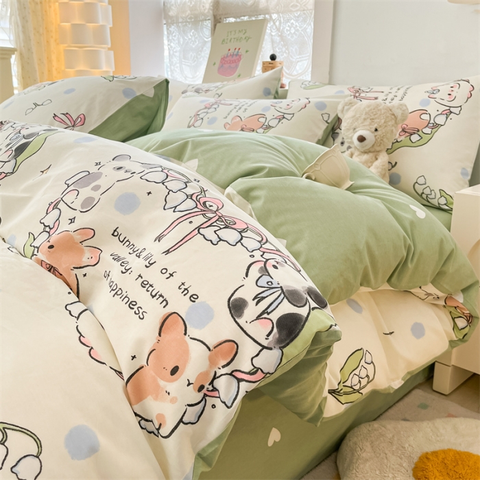 91家纺网 家纺一手货源 找家纺 曼之夏 2024新款13372全棉印花单被套 绯云