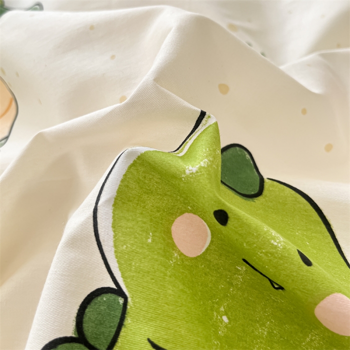 91家纺网 家纺一手货源 找家纺 曼之夏 2024新款13372全棉印花单被套 恐龙宝宝