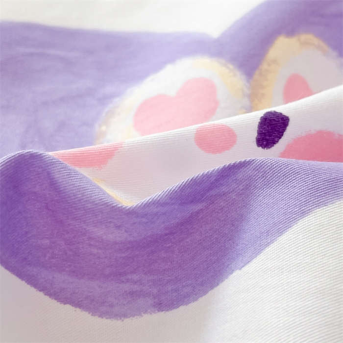 91家纺网 家纺一手货源 找家纺 曼之夏 2024新款13372全棉印花单被套 快乐兔